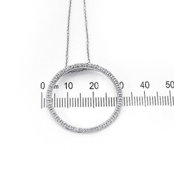 0.45 Carat Diamond Sparkling Eternity Pendant - Picture 4 of 10